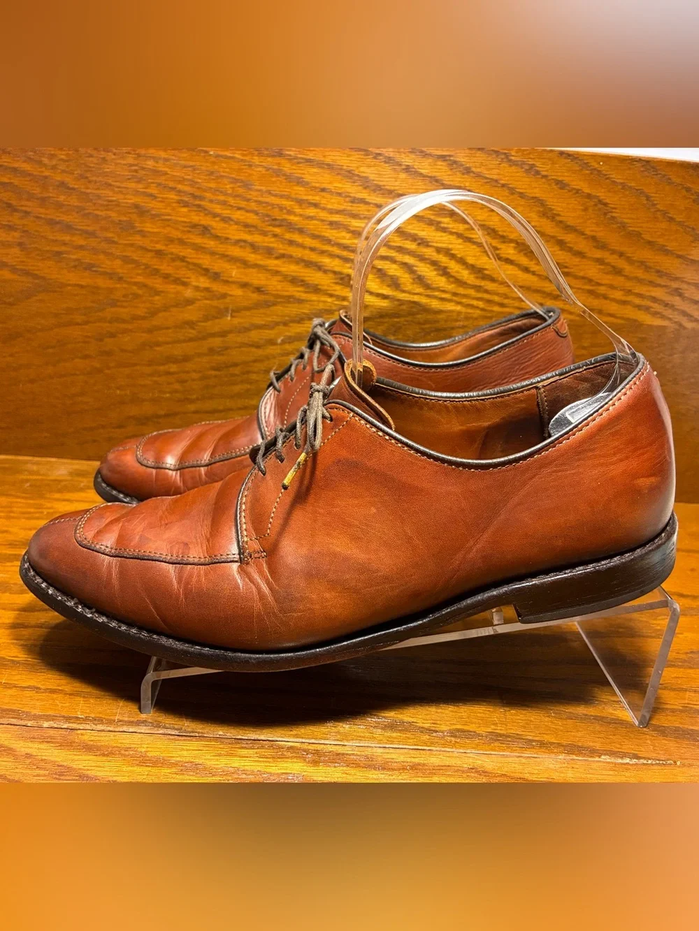 Allen Edmonds Delray USA Made Split Toe Derby Shoes Brown Men’s 10.5